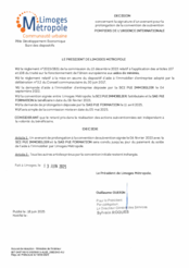 Décision concernant la signature d'un avenant pour la prolongation de la convention de subvention Pompiers de l'Urgence Internationale